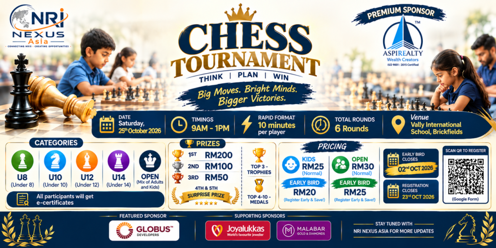 First Ever Chess Tournament For NRIs